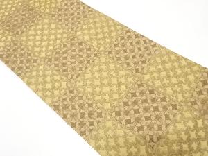 こむさでもーど　市松に網目模様織り出し　袋帯